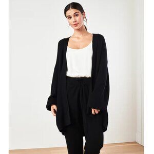NWT Quince 100% Organic Cotton Oversized Cardigan Black XL